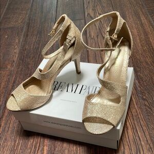 Dream Pairs Gold Elegant Heels